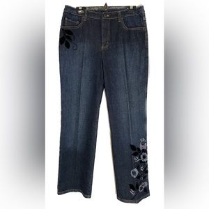 Talbots Embroidered Stretch Jeans Sz 8